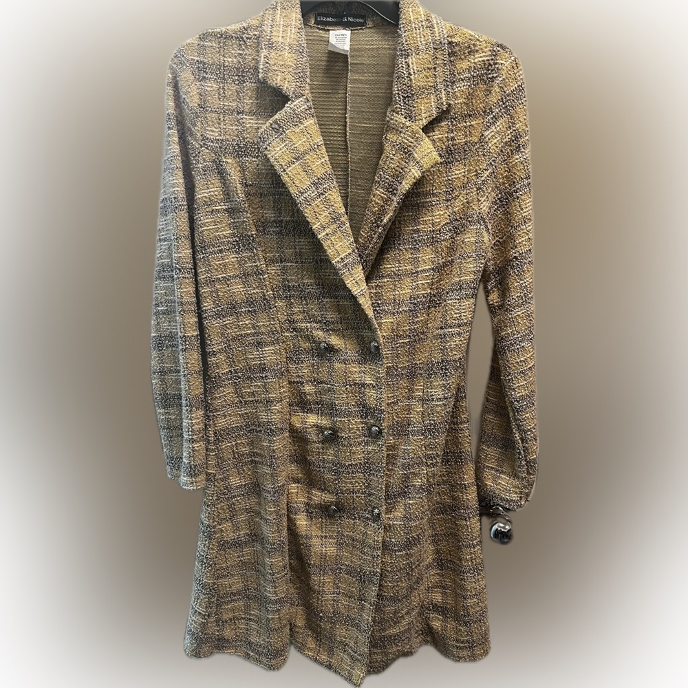 Plaid Double-Breasted Women's Coat
